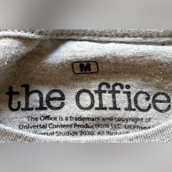“False” Dwight Schrute The Office Gray Short Sleeve T-Shirt Men's Medium - Picture 2 of 2